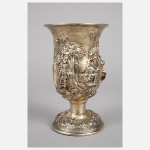 Wien Silberpokal mit barocken Szenen