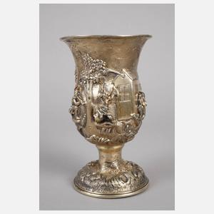 Wien Silberpokal mit barocken Szenen