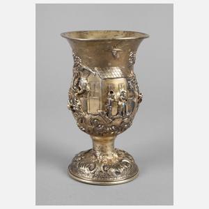 Wien Silberpokal mit barocken Szenen