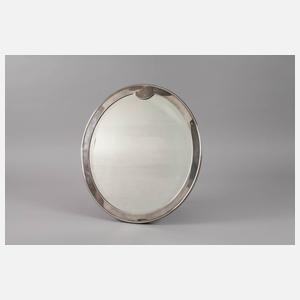 Großer Tischspiegel mit Silberbeschlag