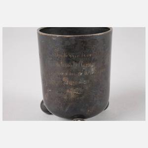 Kugelfußbecher Silber