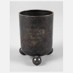 Kugelfußbecher Silber