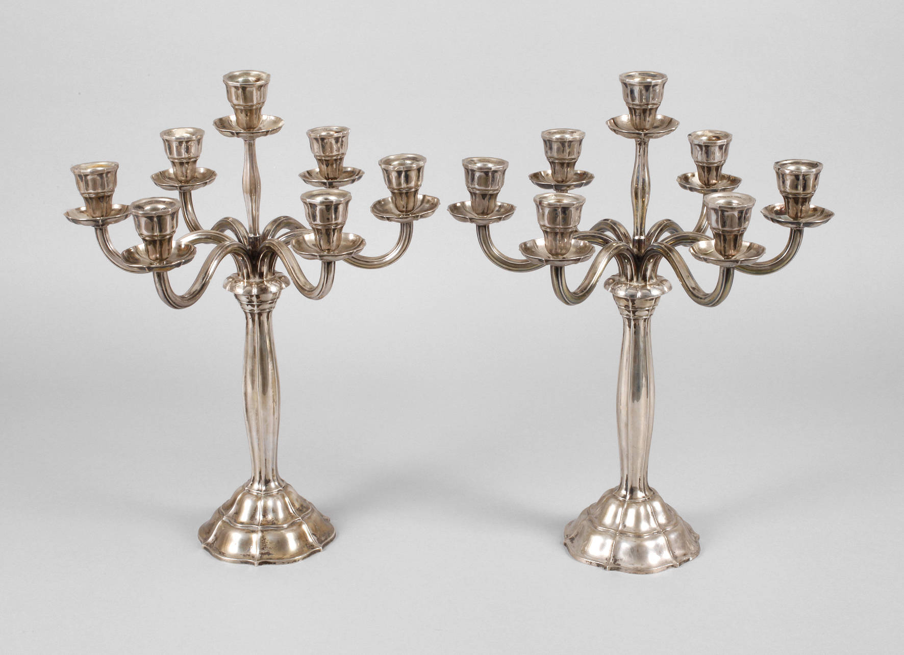 Paar Girandolen Silber