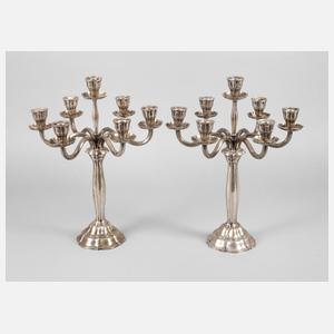 Paar Girandolen Silber