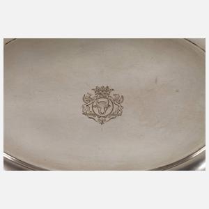 Silber Sauciere und Tablett