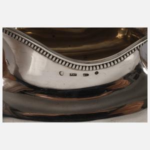 Silber Sauciere und Tablett