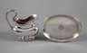 Silber Sauciere und Tablett