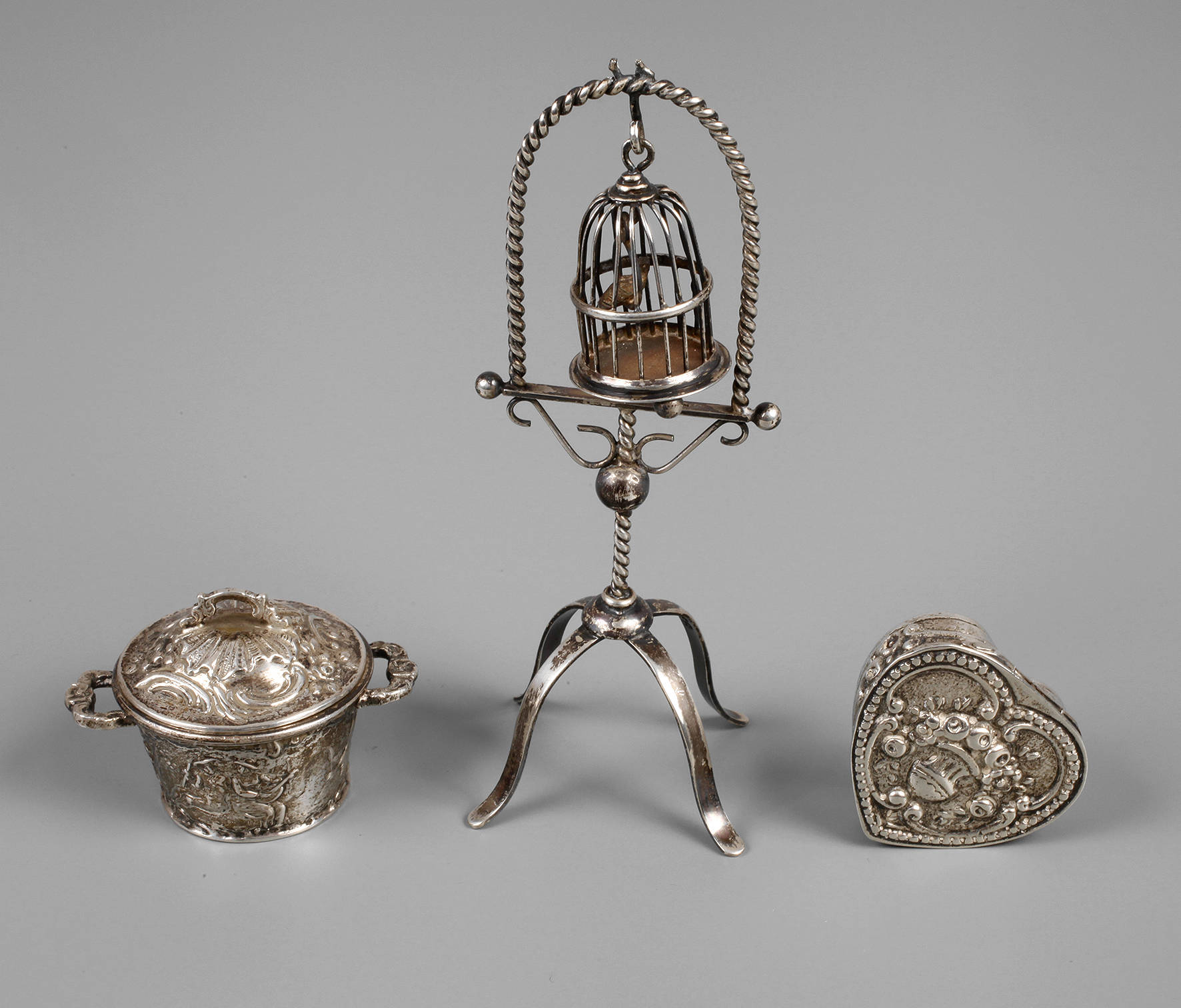 Drei Silberminiaturen