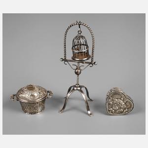 Drei Silberminiaturen