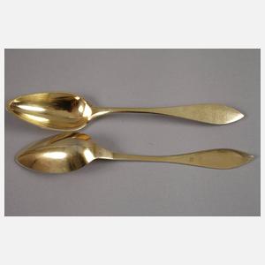 Silber sechs Kaffeelöffel Biedermeier