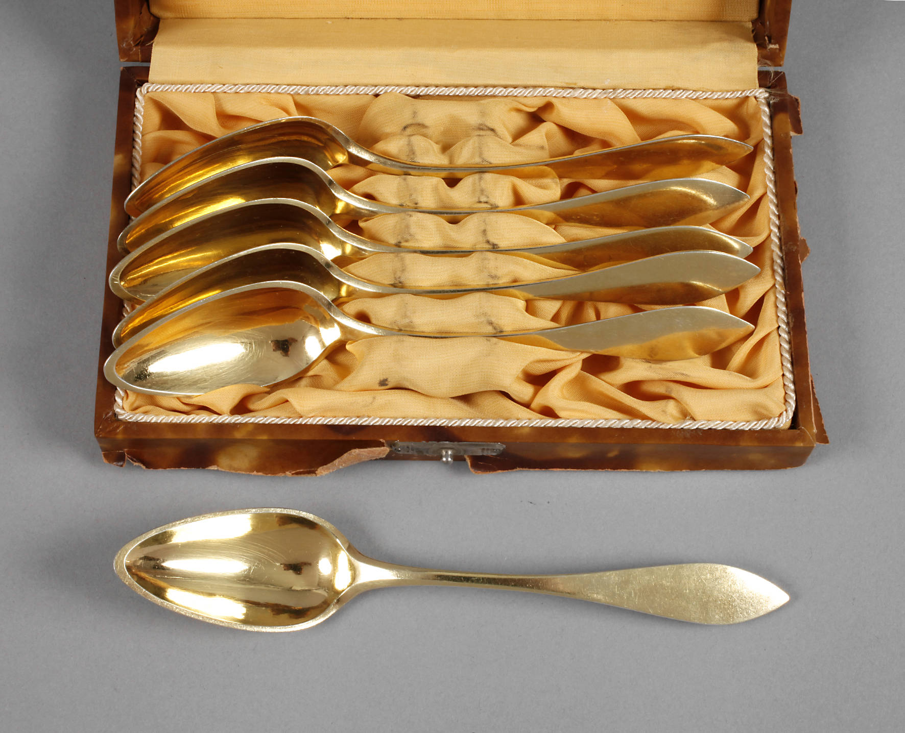 Silber sechs Kaffeelöffel Biedermeier