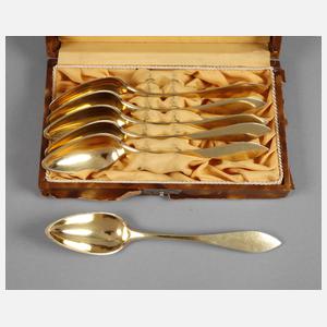 Silber sechs Kaffeelöffel Biedermeier