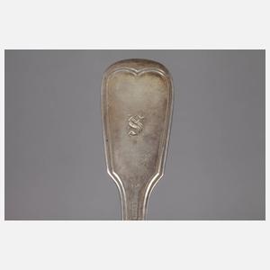 Silber sechs Speiselöffel Augsburger Faden