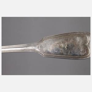 Silber sechs Speiselöffel Augsburger Faden