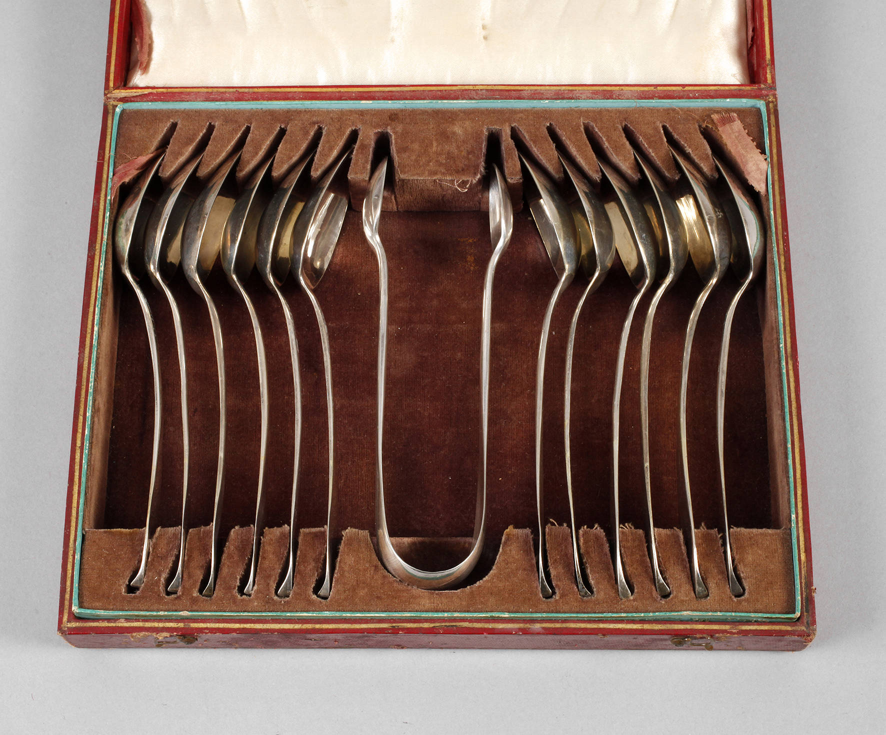 Zwölf Biedermeier Silberlöffel