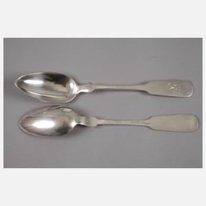 Zwölf Silberlöffel und Kelle