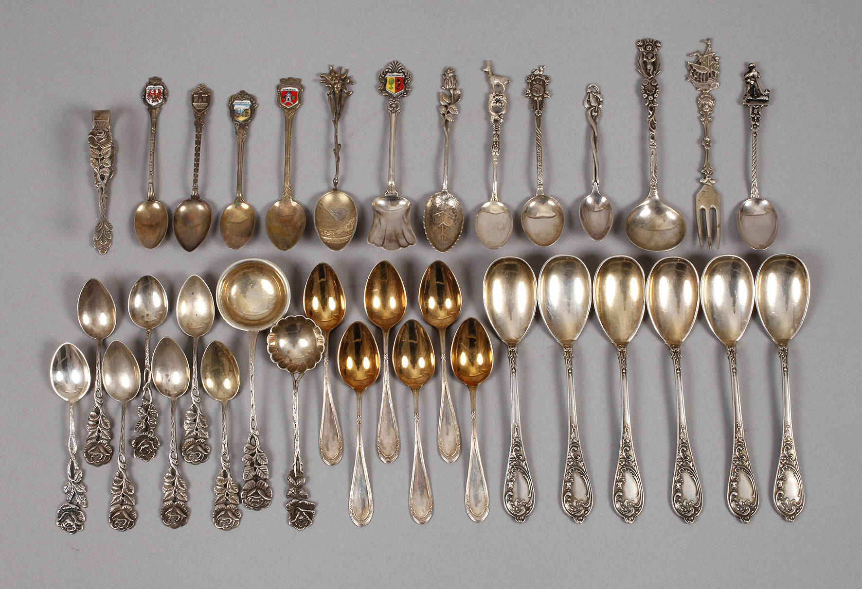 Konvolut Besteckteile Silber