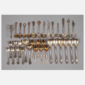 Konvolut Besteckteile Silber