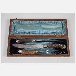 Großes jagdliches Tranchierbesteck