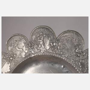 Schweizer Reliefteller Zinn