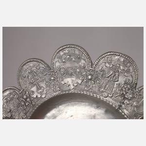 Schweizer Reliefteller Zinn