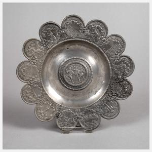 Schweizer Reliefteller Zinn