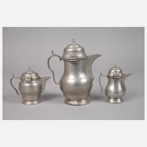 Drei böhmische Schenkkannen Zinn