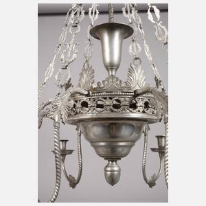 Erzgebirgischer Zinndeckenleuchter