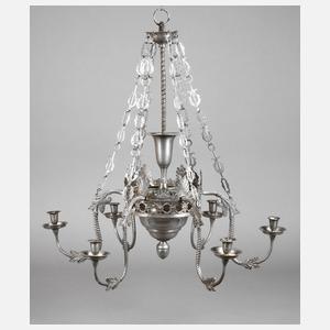 Erzgebirgischer Zinndeckenleuchter