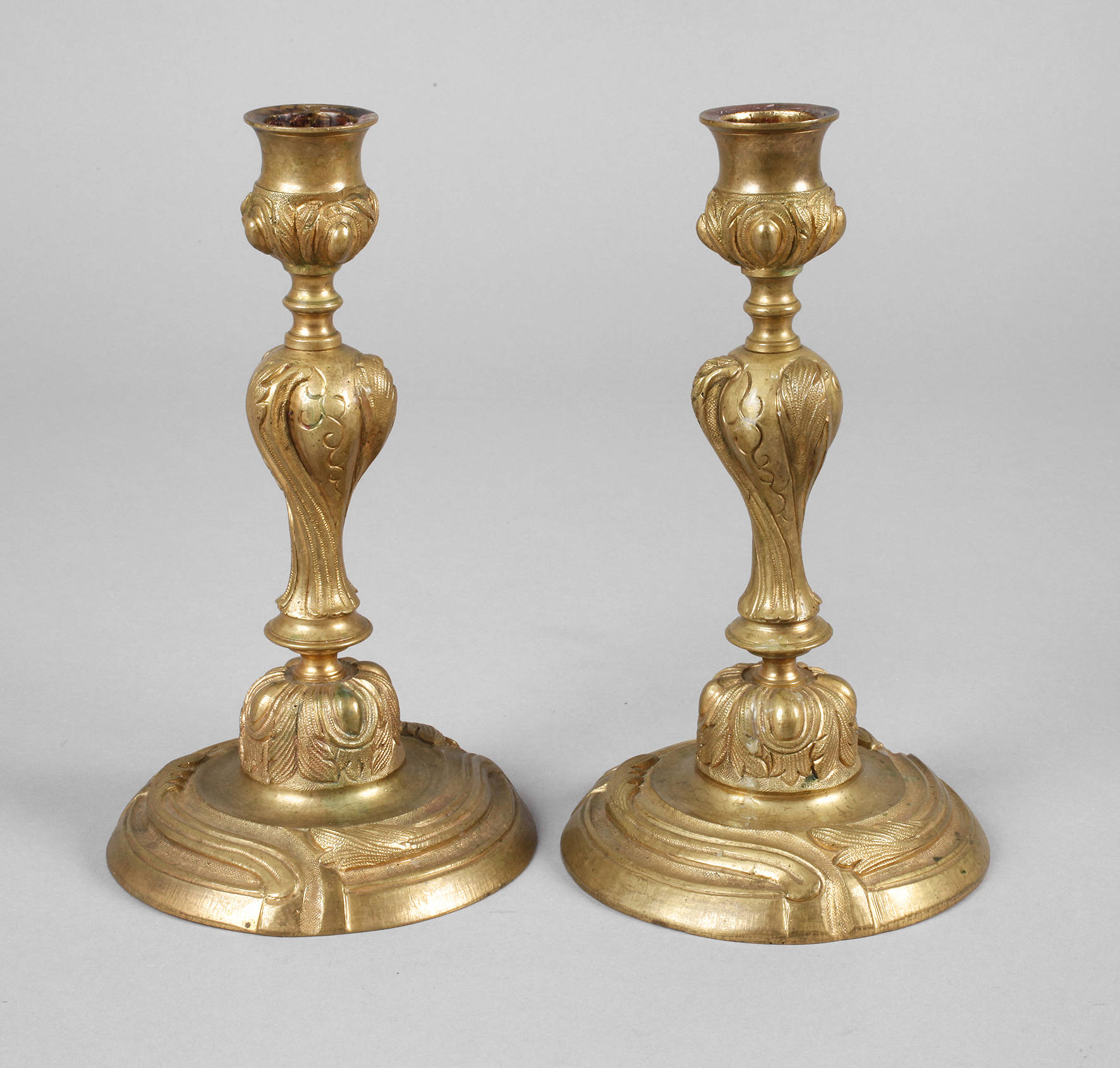 Paar barocke Bronzeleuchter