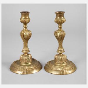 Paar barocke Bronzeleuchter