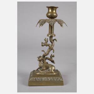 Paar jagdliche Messingleuchter