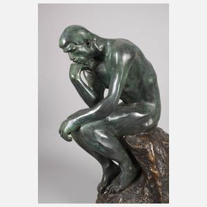Große Bronzefigur, ”Der Denker”