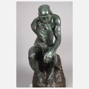 Große Bronzefigur, ”Der Denker”