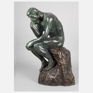 Große Bronzefigur, ”Der Denker”