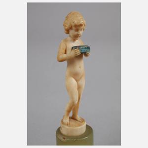 Ferdinand Preiss, Elfenbeinminiatur Mädchen mit Schatulle