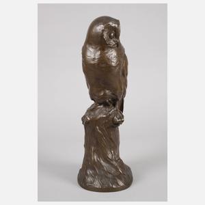 Bronzeskulptur Eule