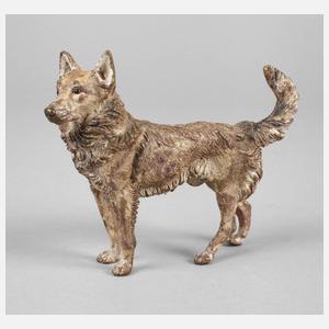 Wiener Miniaturbronze Hund