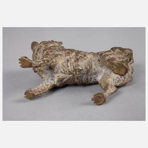 Wiener Miniaturbronze Spitz