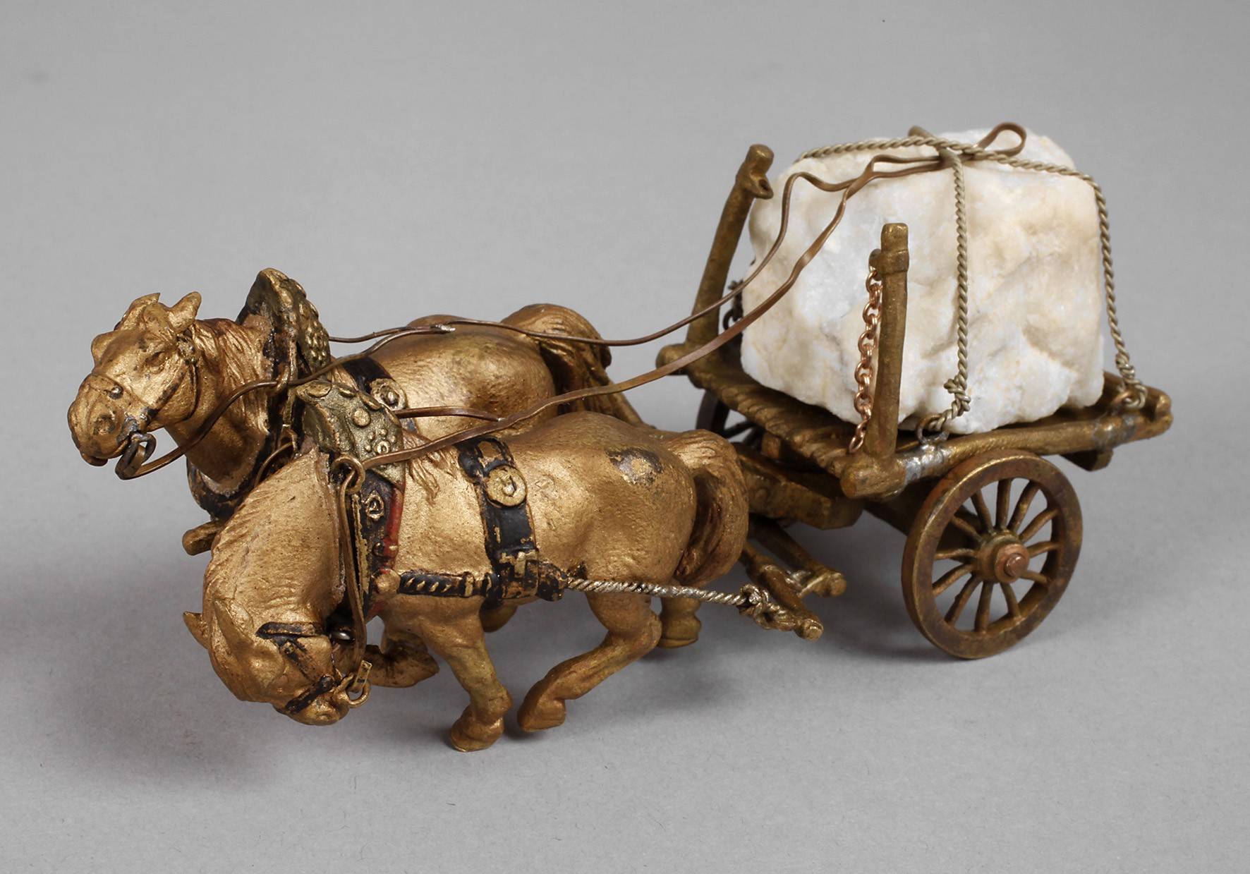 Wiener Bronze Kutschgespann