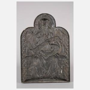 Relief thronender König David mit Lyra