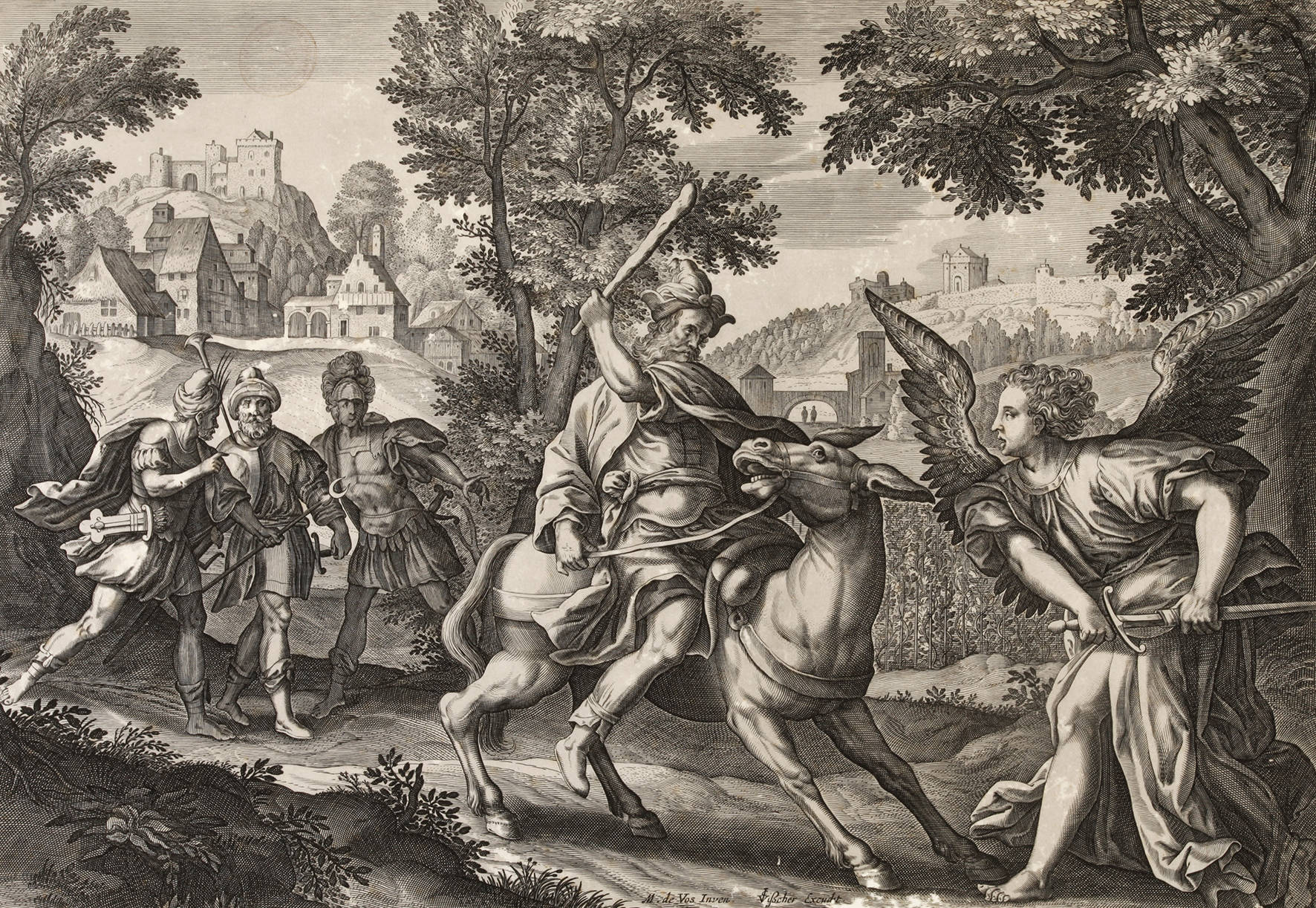 Claes Janszoon Visscher, ”Bileam und die Eselin”