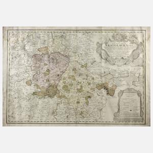 Homanns Erben, Kupferstichkarte Gebiet um Breslau