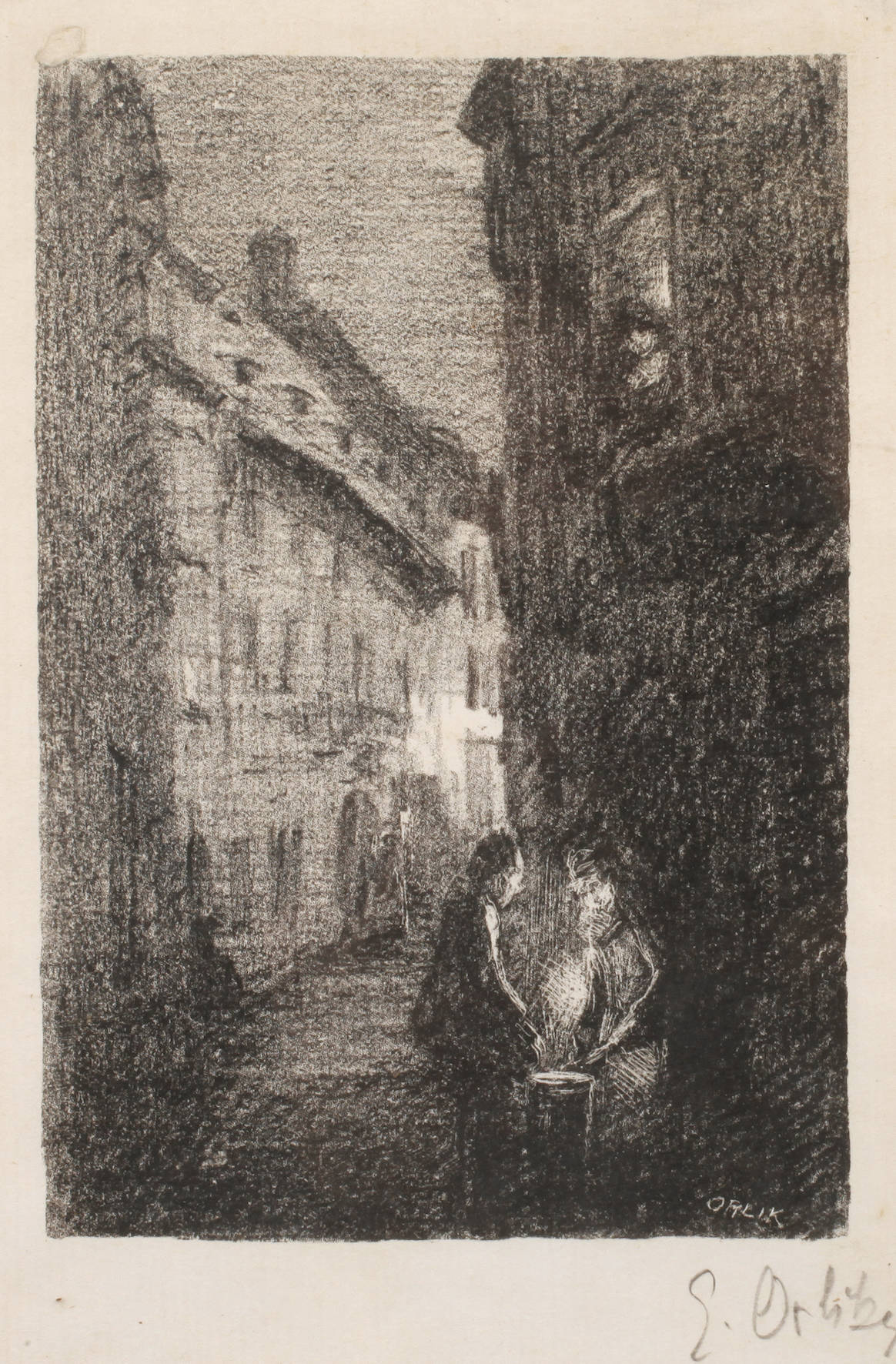 Prof. Emil Orlik, ”Maronenbraterin in Prag”