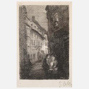 Prof. Emil Orlik, ”Maronenbraterin in Prag”