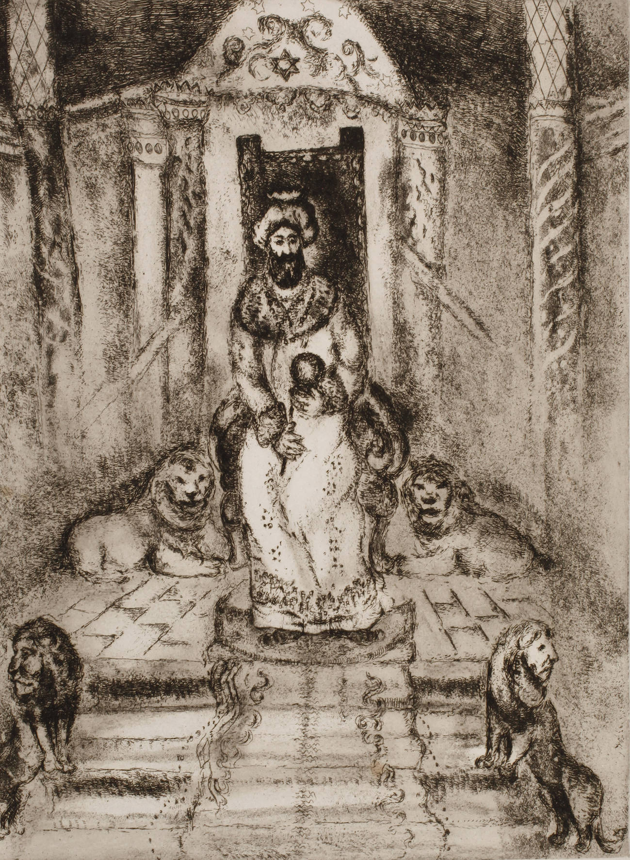Marc Chagall, ”Salomon auf dem Thron”