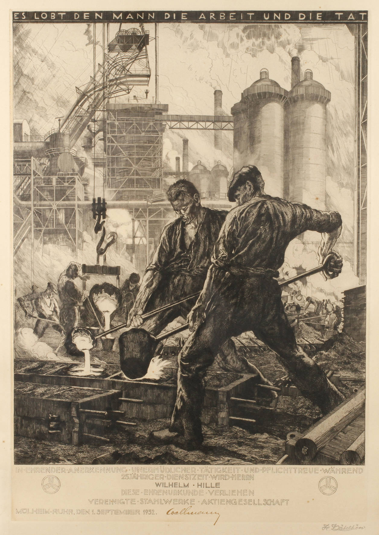 Hermann Kätelhön, Stahlwerker