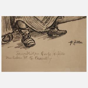 Prof. Heinrich Zille, ”Hunger”