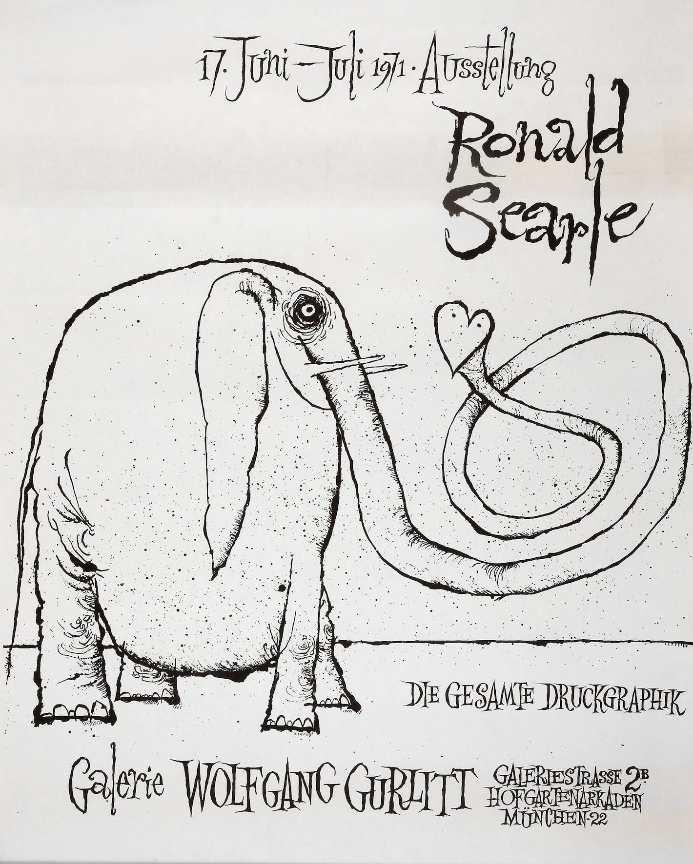 Plakat Galerie Wolfgang Gurlitt – Ronald Searle