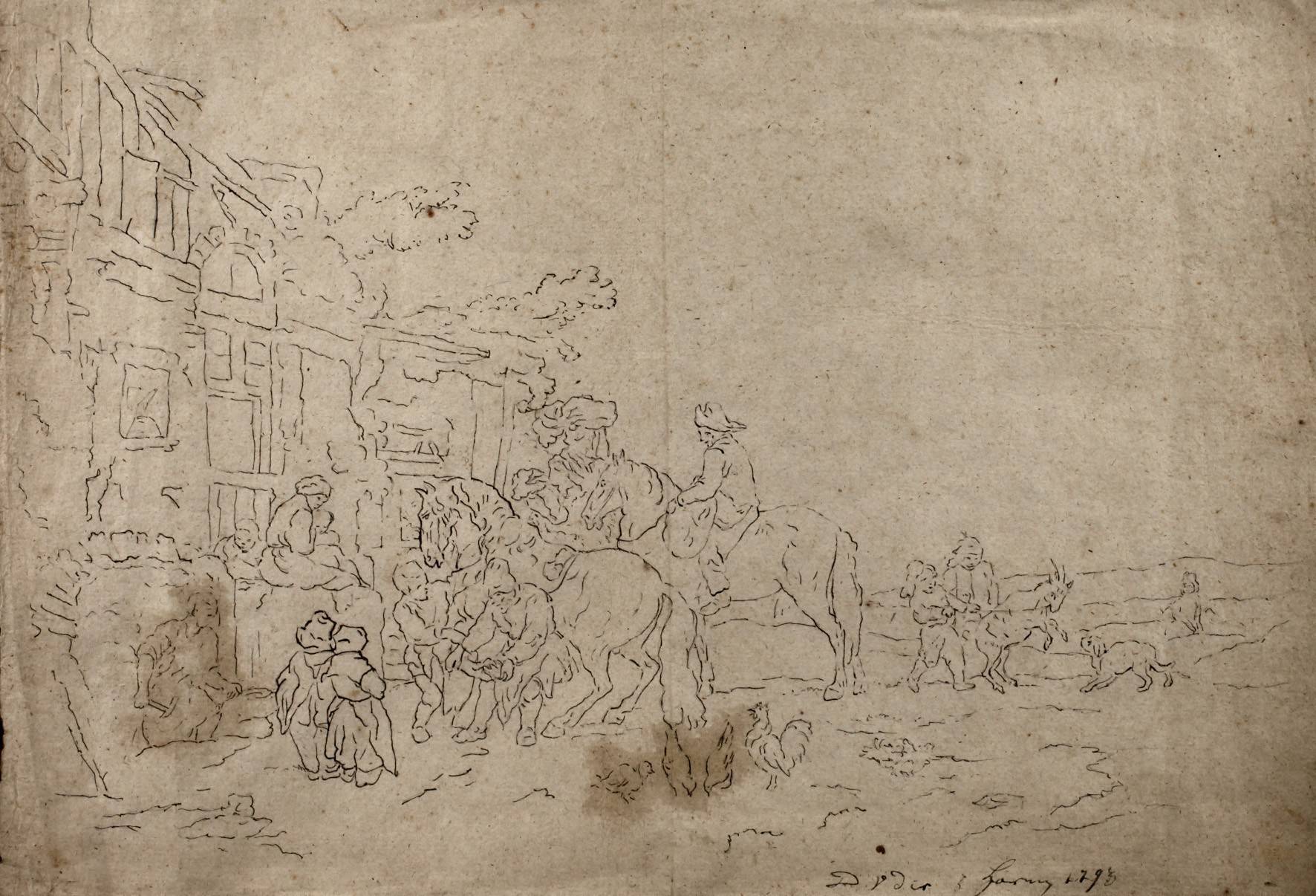 nach Philips Wouwerman, Beim Hufschmied